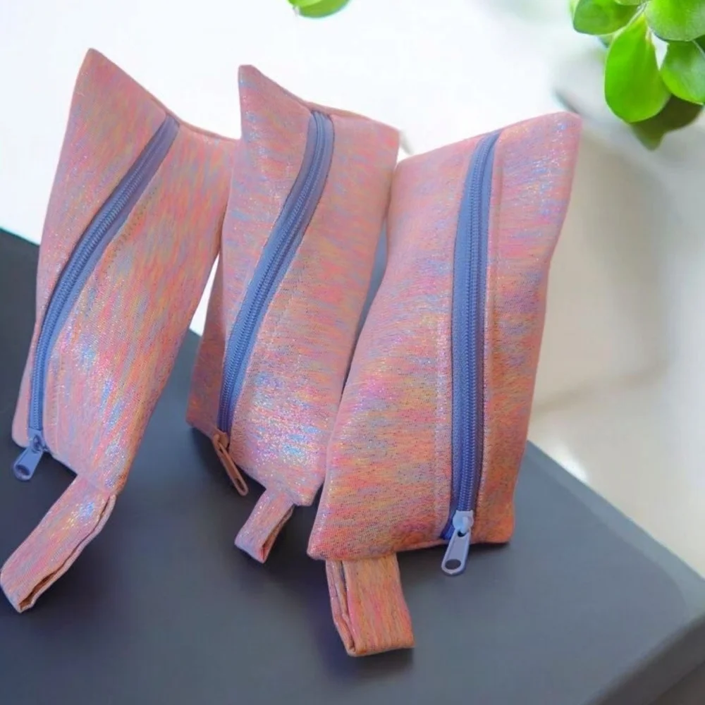 Pink and Blue Minimalist Cosmetic Bags